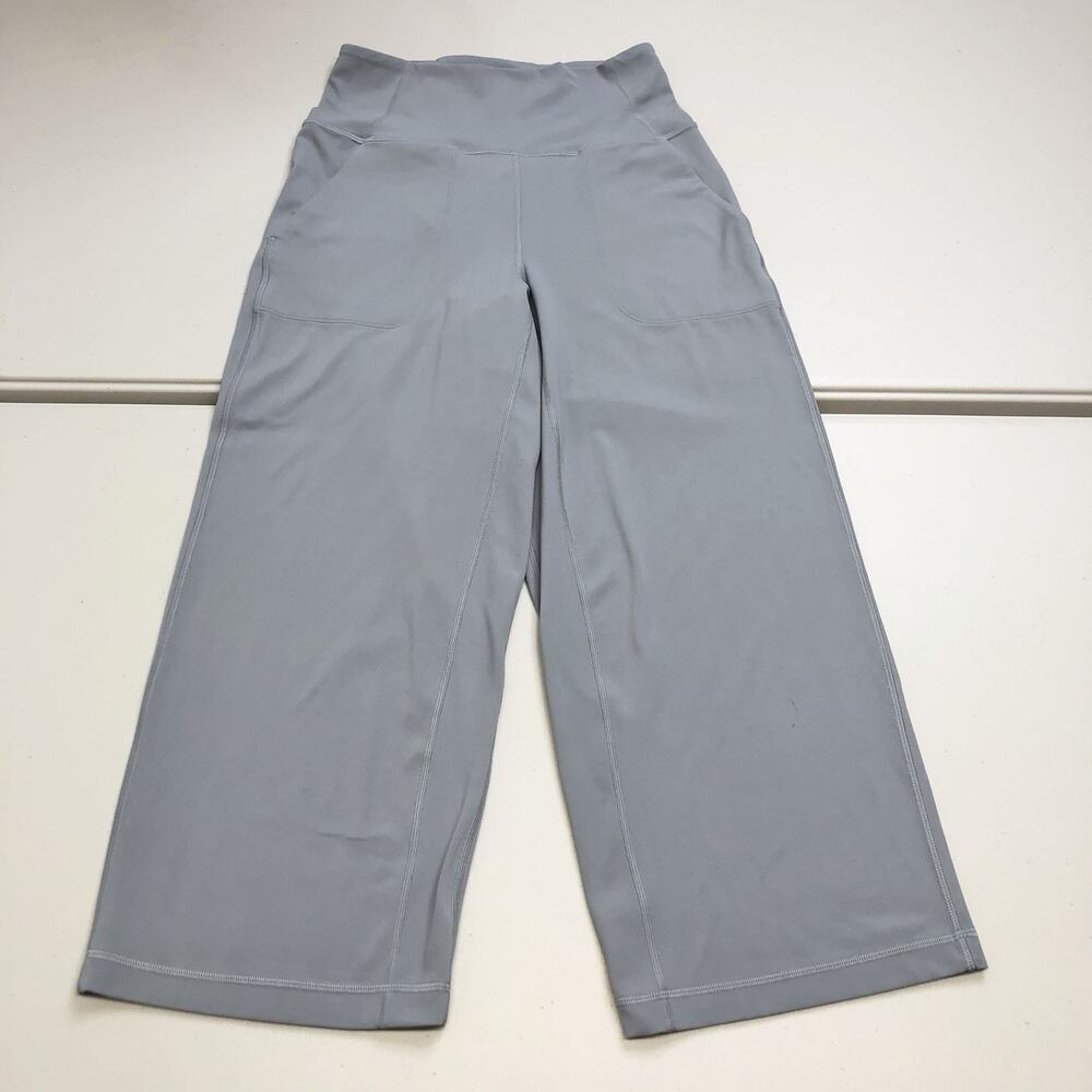 Lululemon Align Wide Leg Super High Rise Crop 23" Rhine Grey Size 6